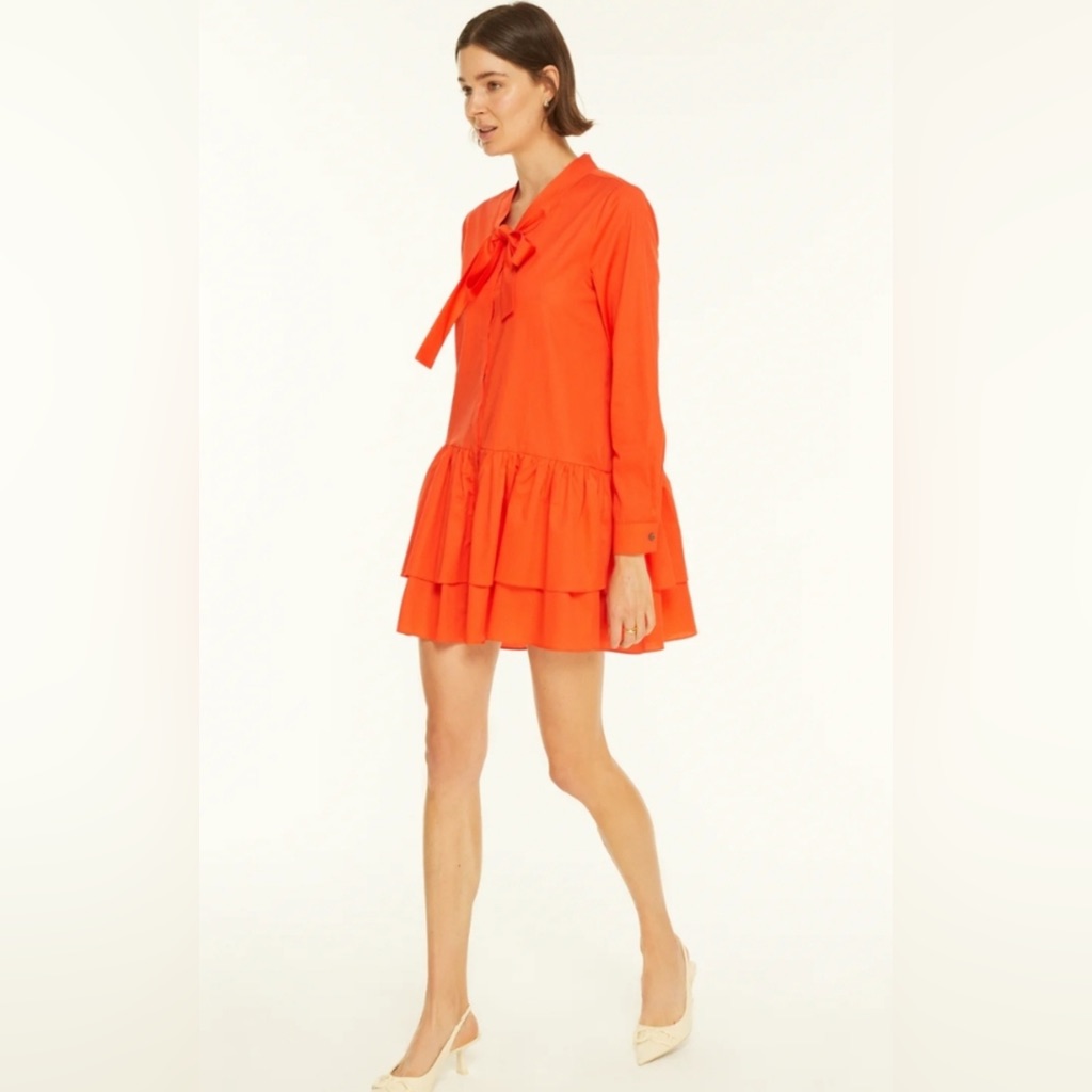 Harshman - Laverne Ruffle-Tiered Tie-Front Dress - New